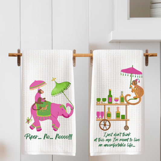 White Lotus Inspired Tea Towel Set