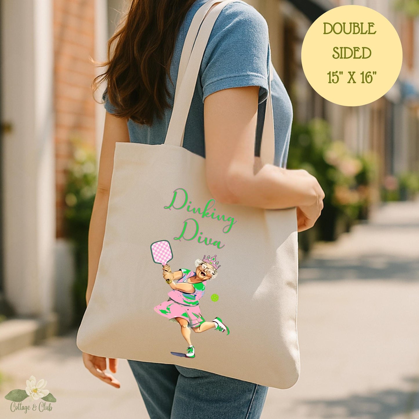 Dinking Diva Pickleball Queen tote