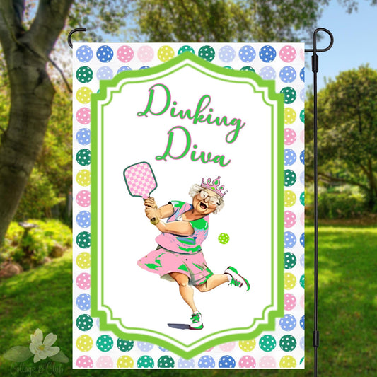 Dinking Diva Custom Garden Flag