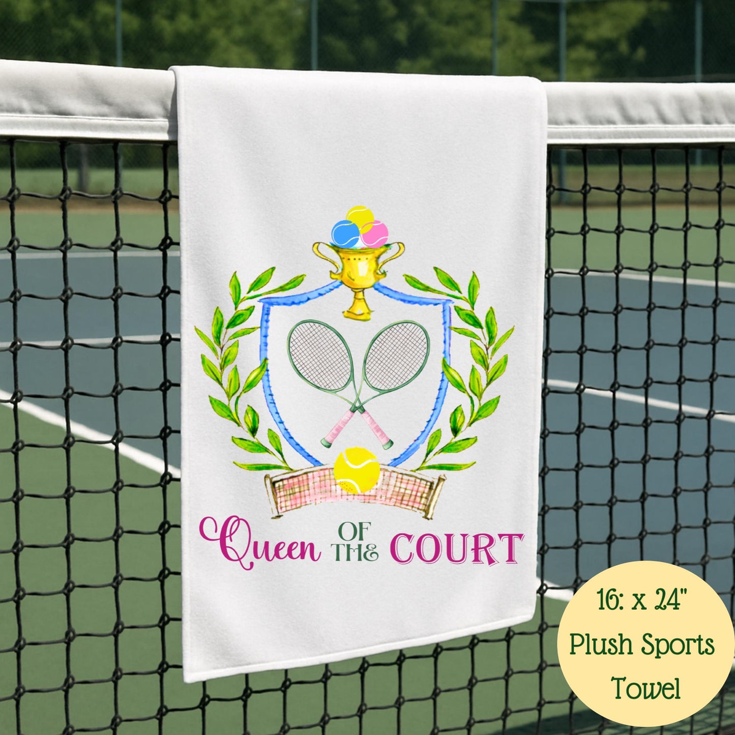 Queen of Court Tennis Tote Bag: Personalized Tennis Player Gift
