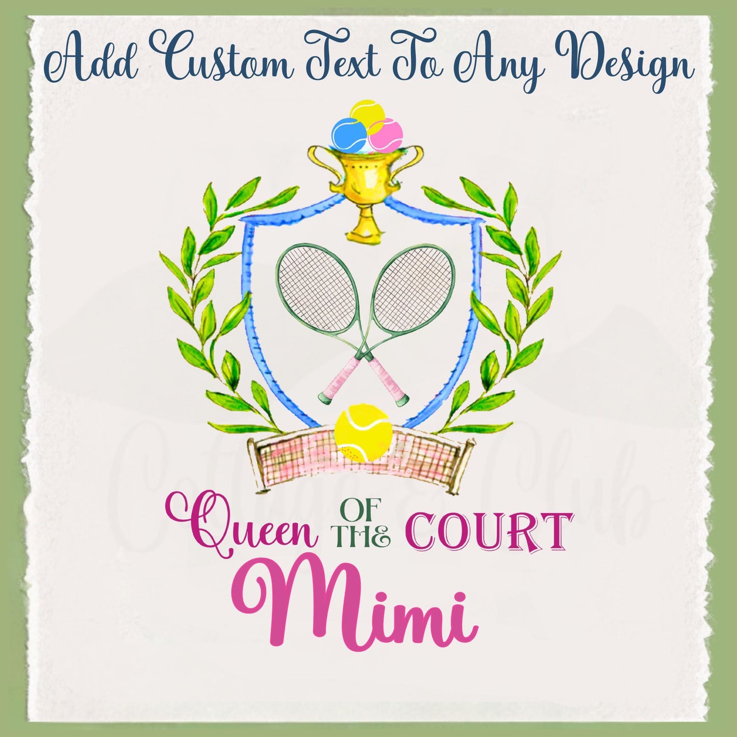 Queen of Court Tennis Tote Bag: Personalized Tennis Player Gift