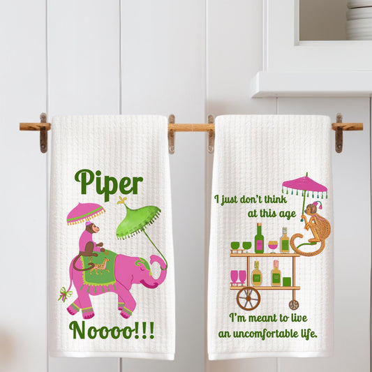 White Lotus Piper & Uncomfortable Life Tea Towel Set