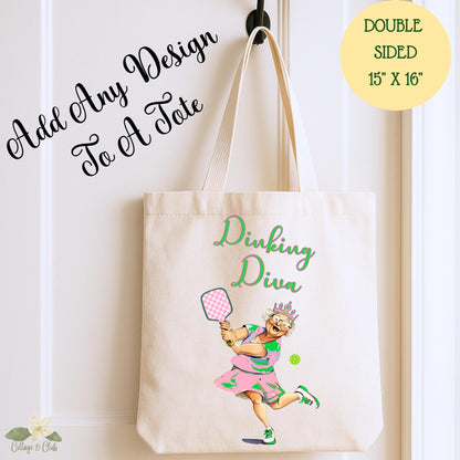 Dinking Diva Pickleball Queen tote