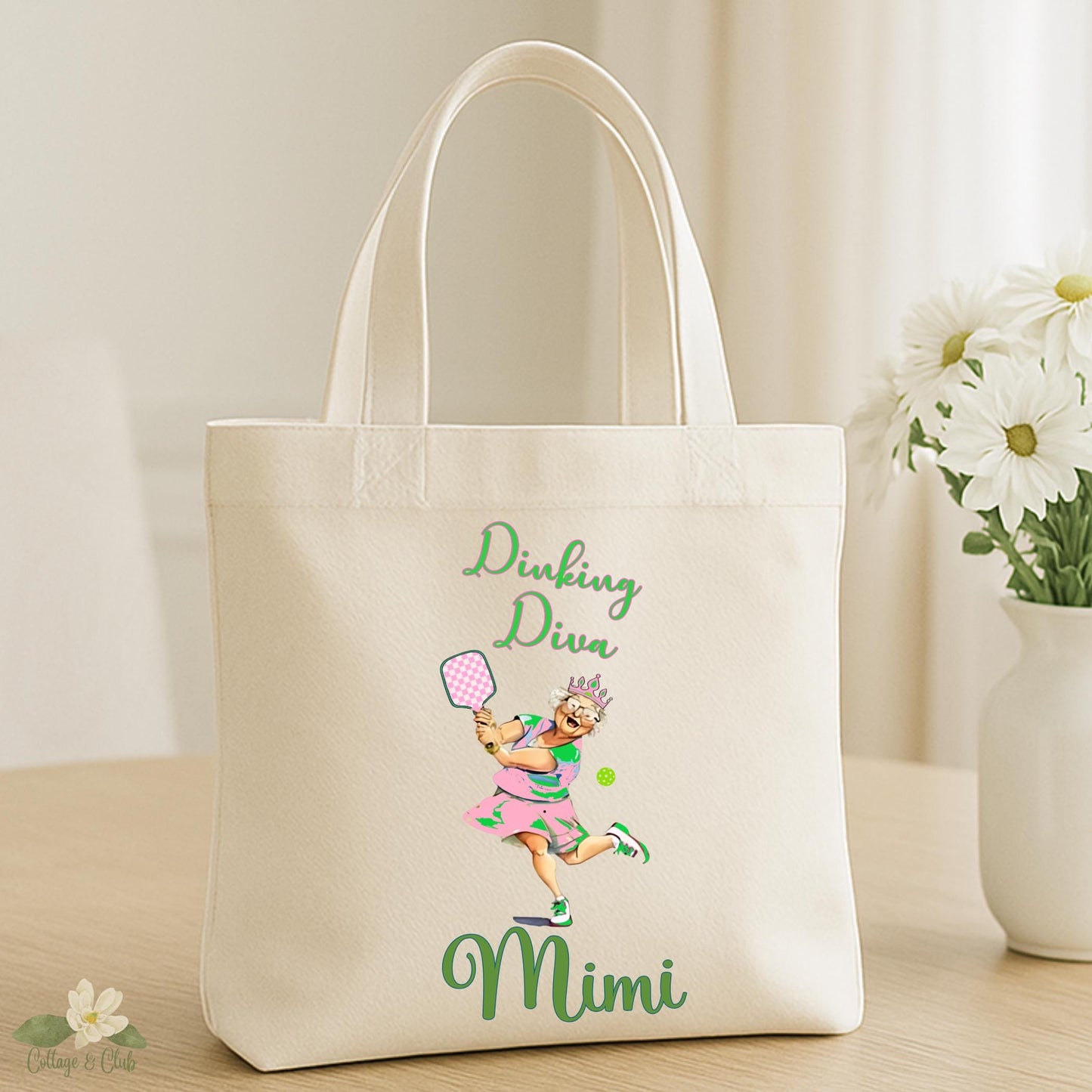 Dinking Diva Pickleball Queen tote