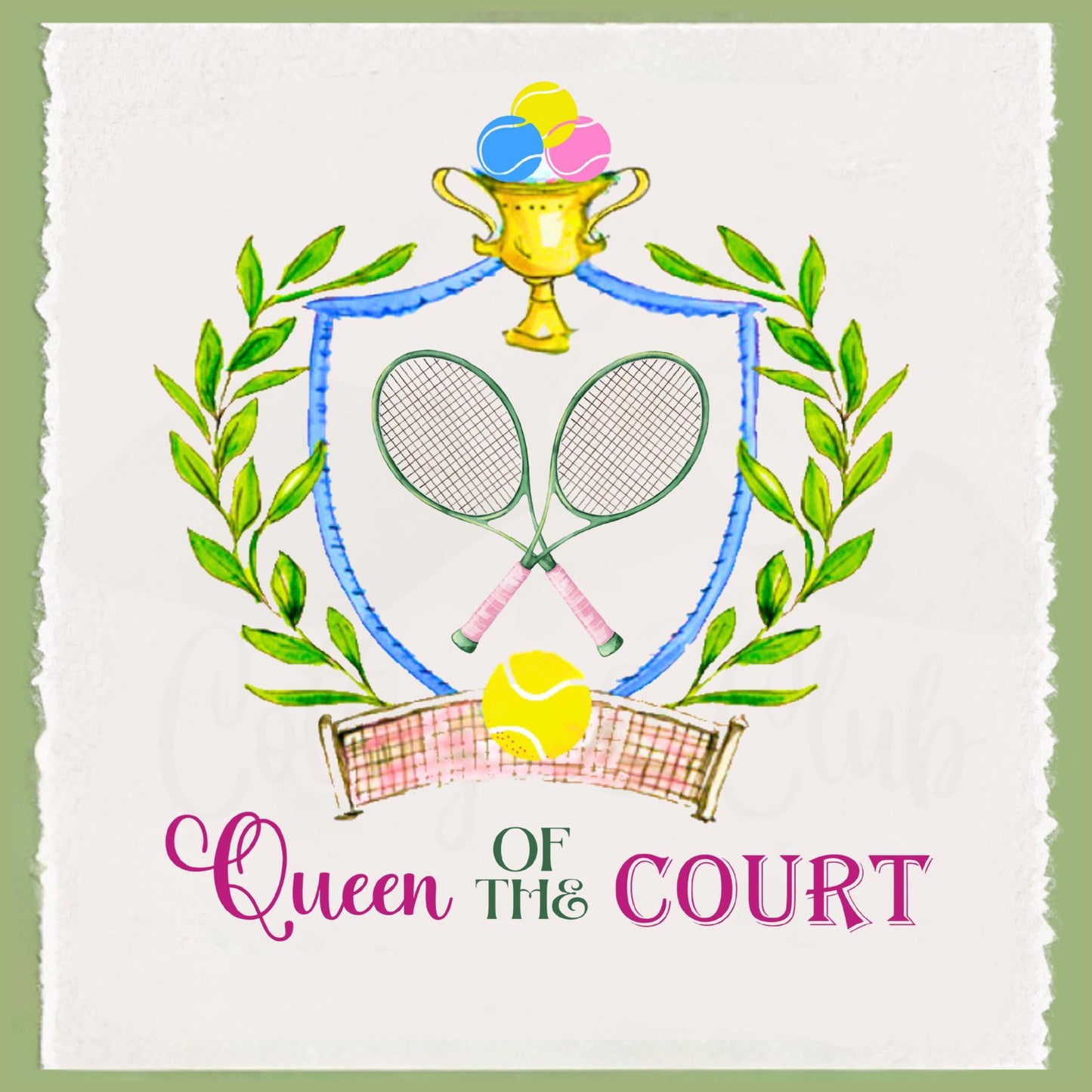 Queen of Court Tennis Tote Bag: Personalized Tennis Player Gift
