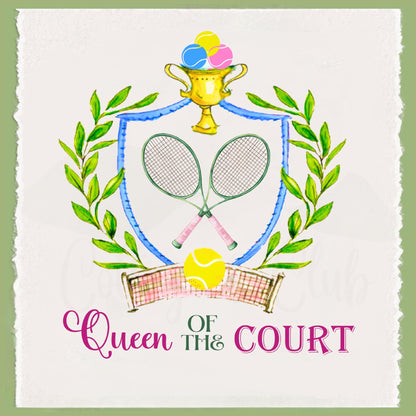 Queen of Court Tennis Tote Bag: Personalized Tennis Player Gift