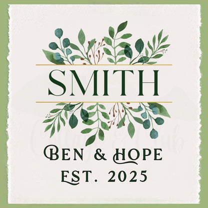 Personalized Monogram Tea Towel