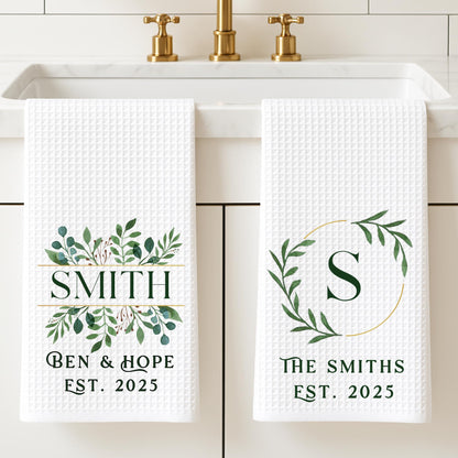 Personalized Monogram Tea Towel