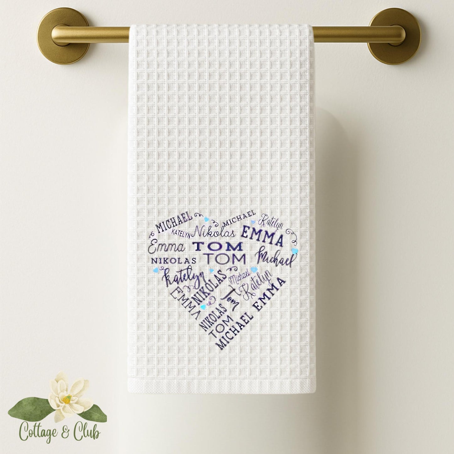 Custom Waffle Weave Tea Towel