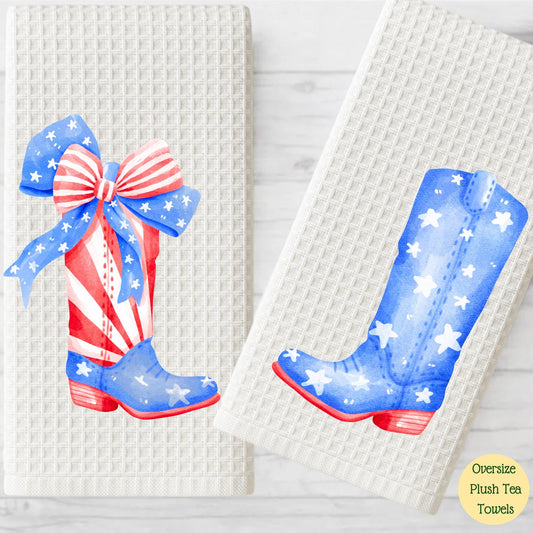 Patriotic Country Boot Tea Towel Collection