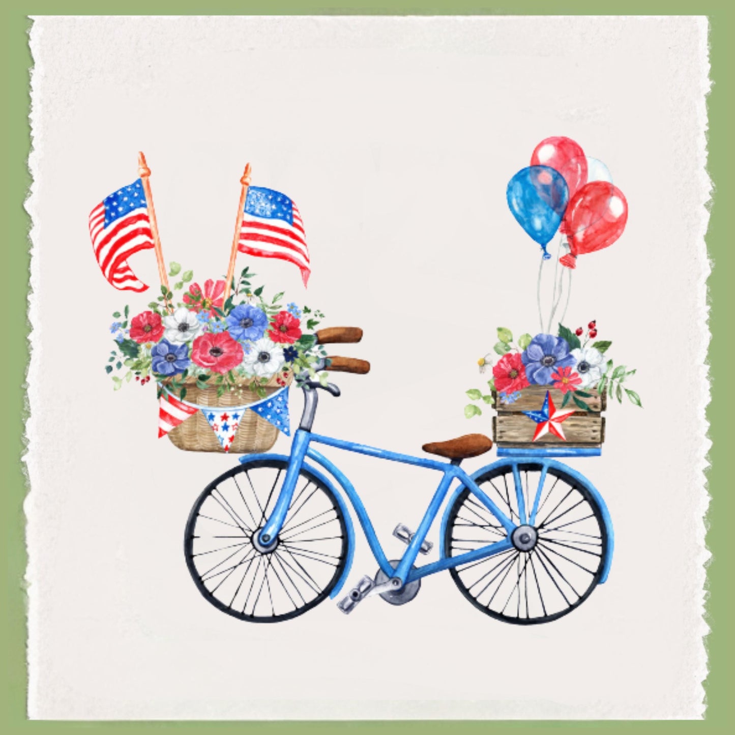 Personalized Patriotic Tea Towel: Preppy Chinoiserie Ginger Jar Design