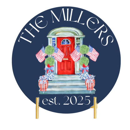 4th of July Patriotic American Flag Drink Coasters - Set of 4