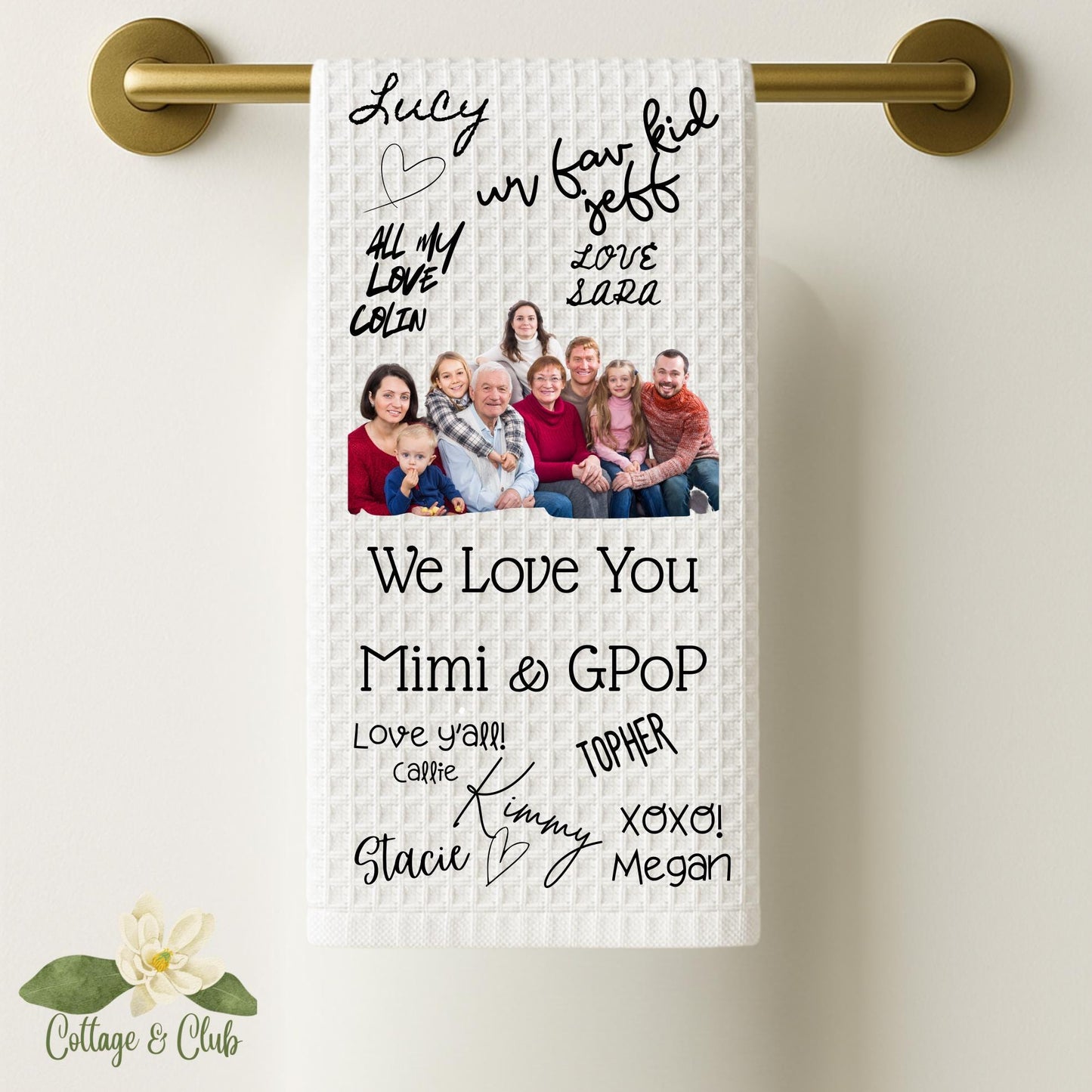 Custom Waffle Weave Tea Towel