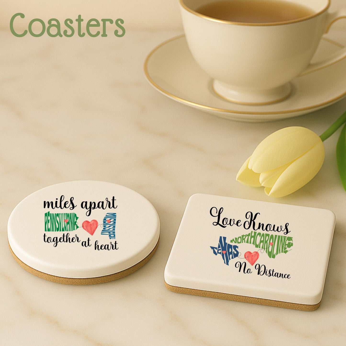 Personalized State to State Gift: Long Distance Friendship Collection