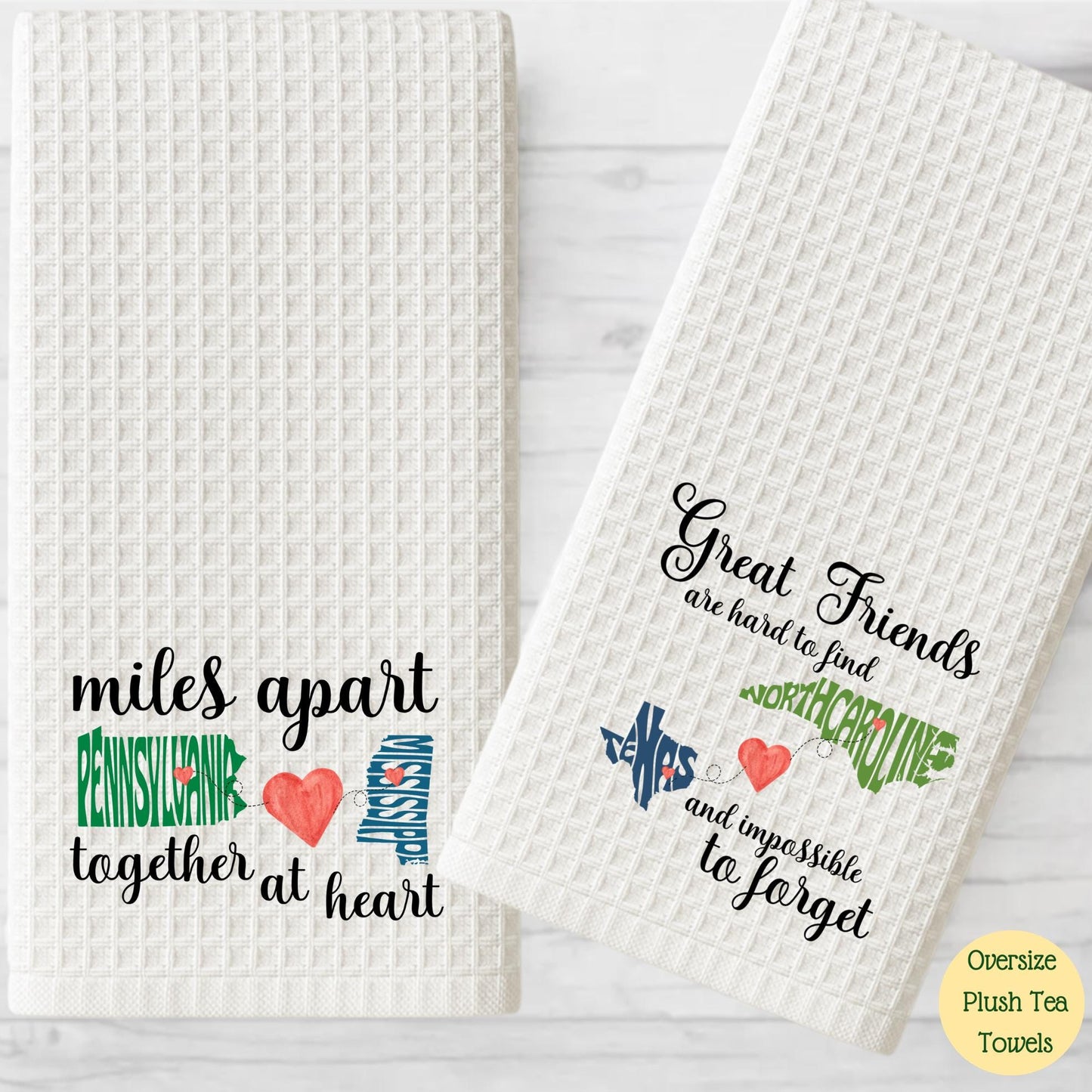 Personalized State to State Gift: Long Distance Friendship Collection