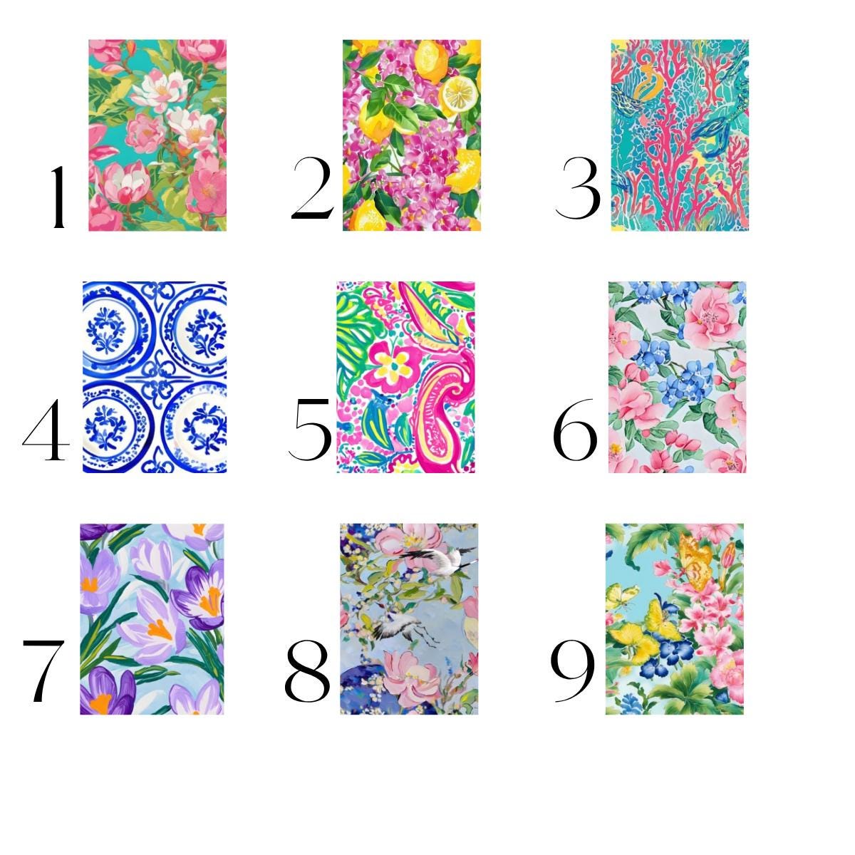 Long Sleeve Monogrammed T-Shirt, Lilly-Inspired Pattern, Preppy Monogram Tee, Personalized Initials Shirt, Southern Style