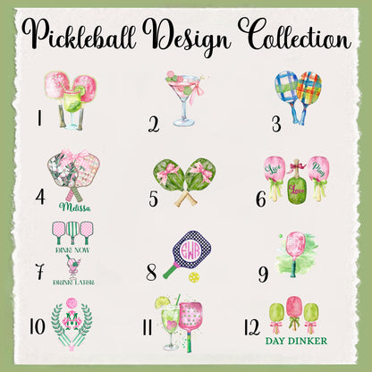 Pickleball Gift Collection: Watercolor Tea Towel, Tote, Coasters