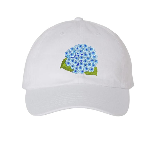Embroidered Hydrangea Cap or Visor - Preppy Hat Visor - Summer Cap - Old Money Style - Country Club Clothes - Beach Hat  or Visor