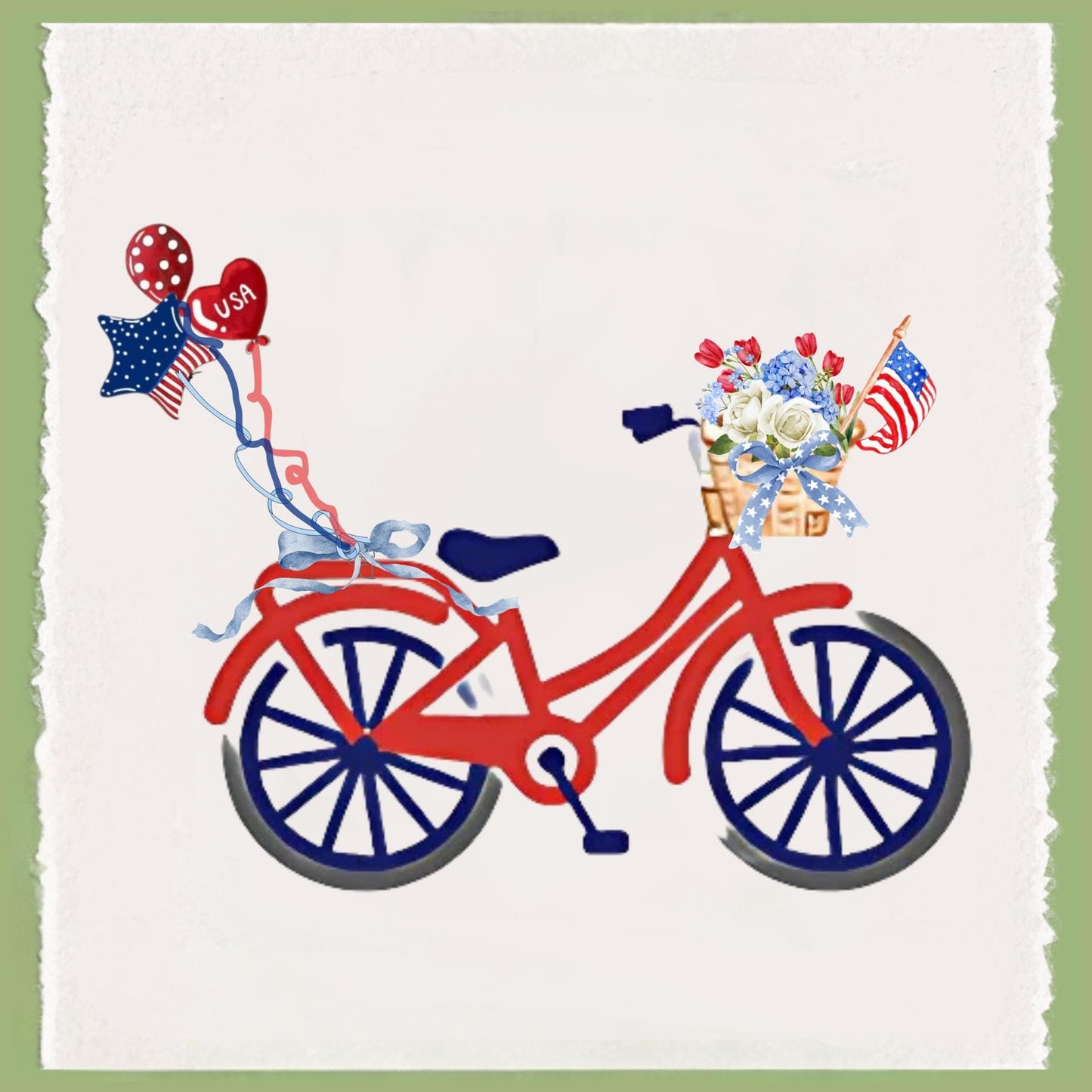 Personalized Chinoiserie Tea Towel: Monogrammed Independence Day Kitchen Decor