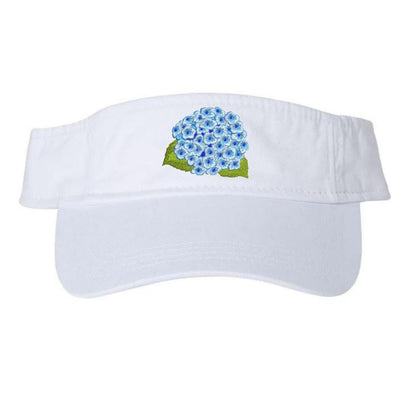 Embroidered Hydrangea Cap or Visor