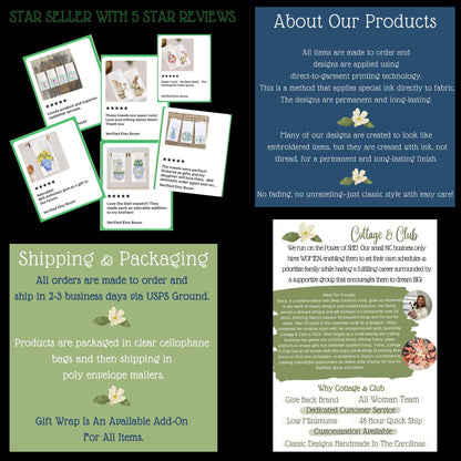 Personalized Rabbit Christmas Kitchen Towel: Preppy Holiday Decor