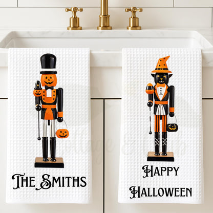 Personalized Halloween Nutcracker Tea Towel