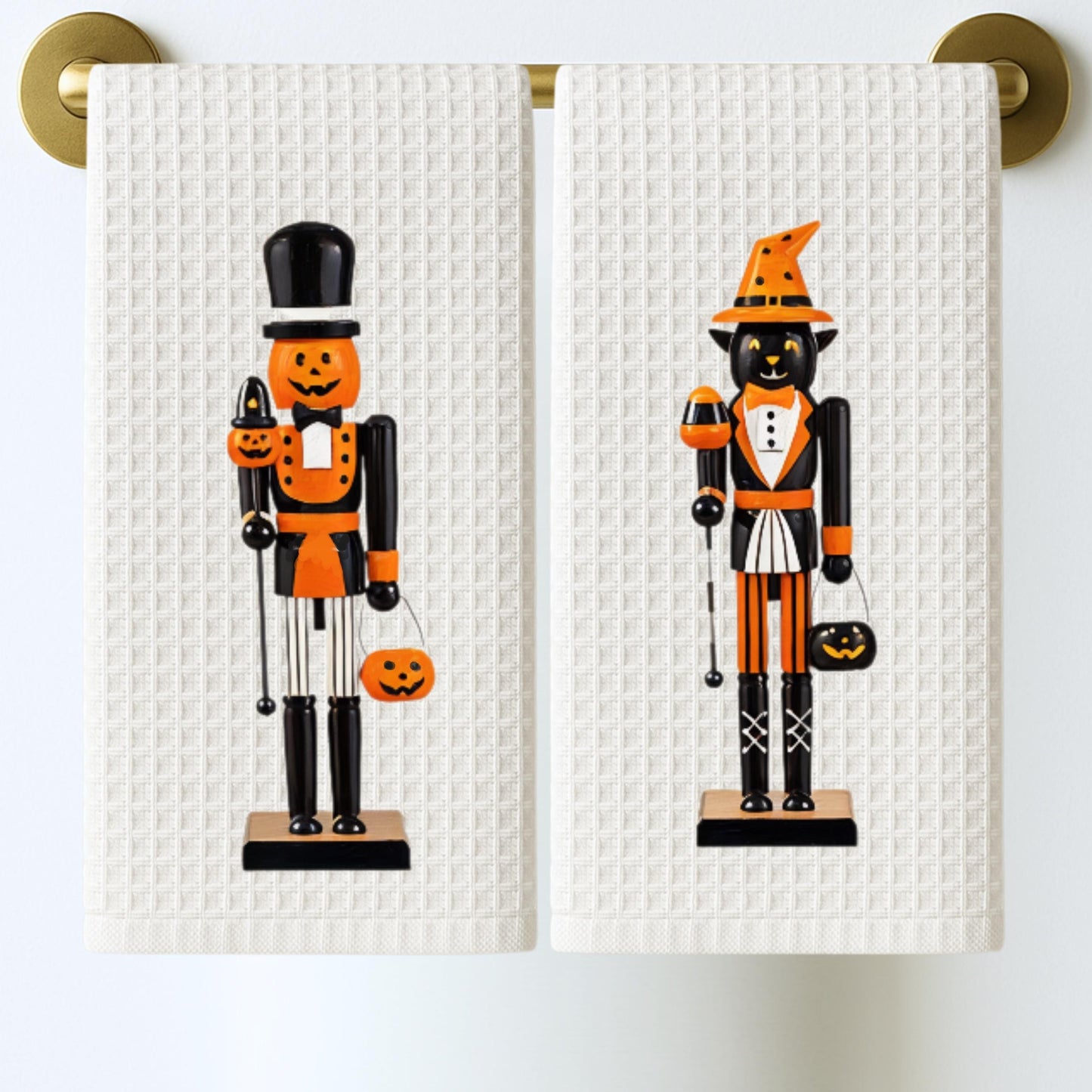 Halloween Pumpkin Cat Nutcracker Wreath Sash: Fall Door Decor