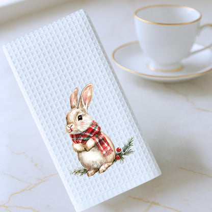 Personalized Rabbit Christmas Kitchen Towel