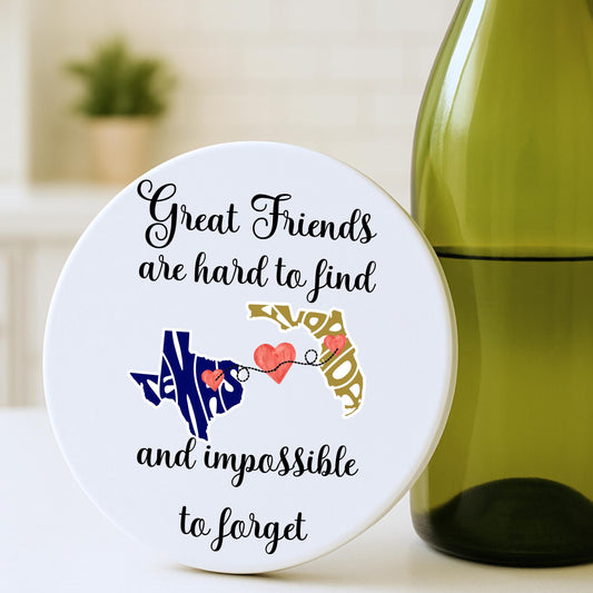 Personalized State to State Long Distance Gift: Friendship Collection