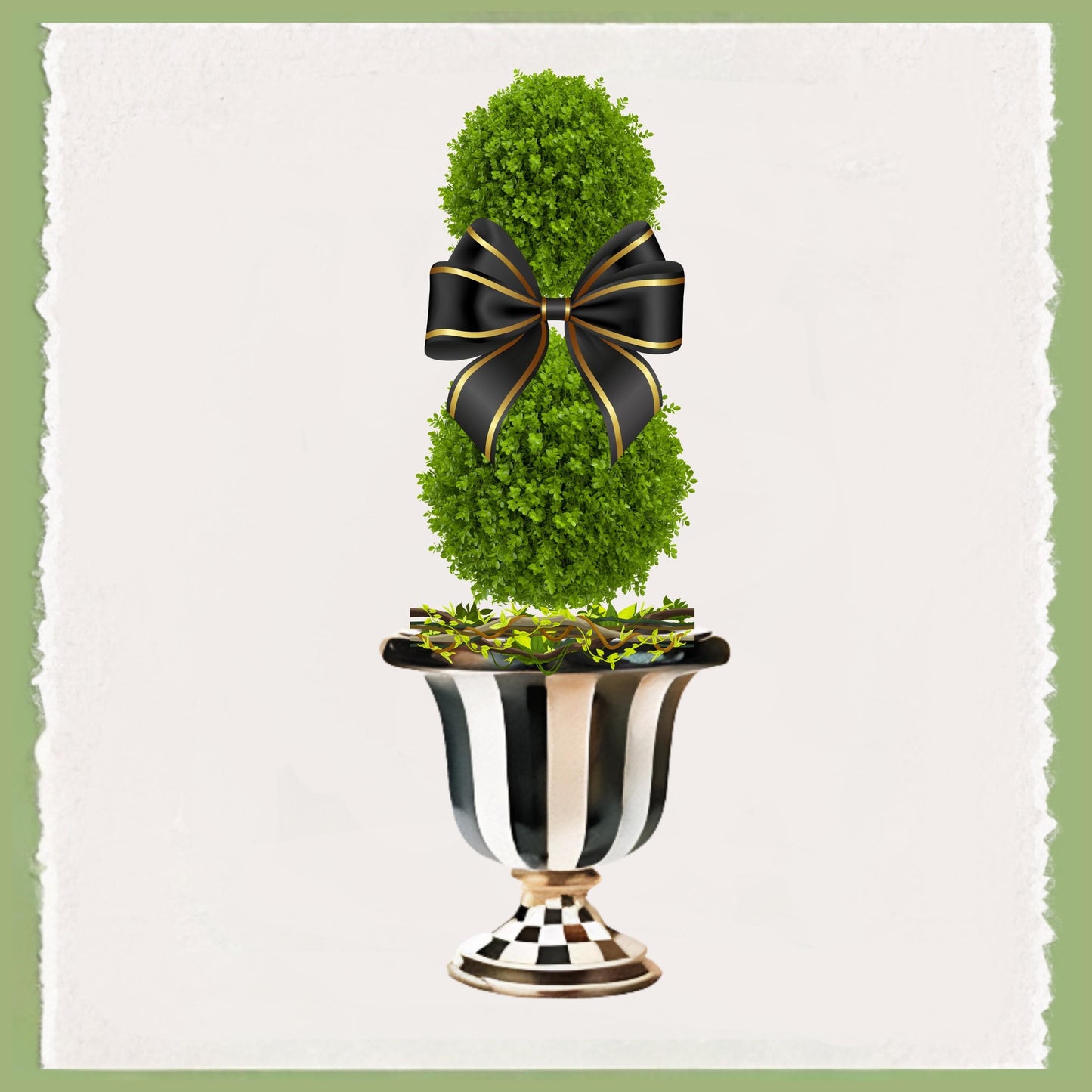 Personalized McKenzie Childs Courtly Check Tea Towel  hostess, fall Halloween