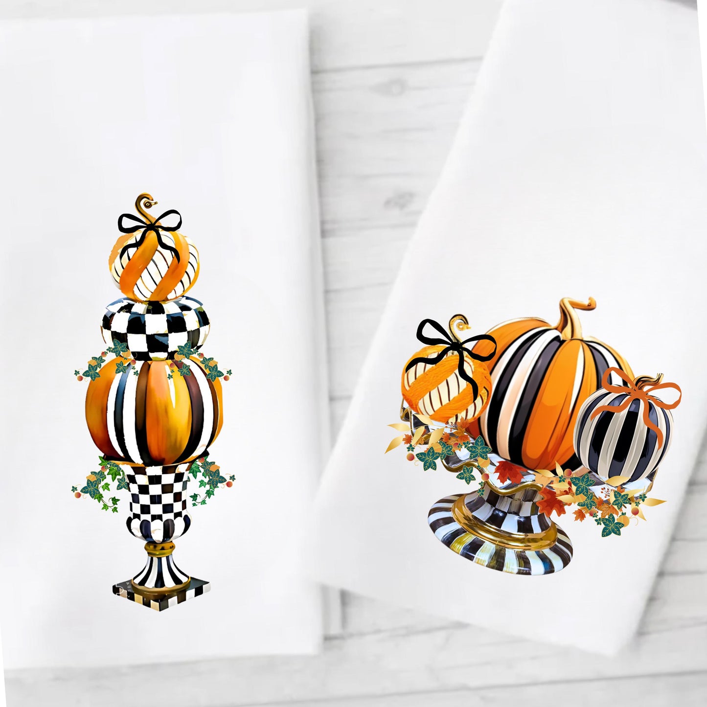 McKenzie Childs Courtly Check Inspired Tea Towel