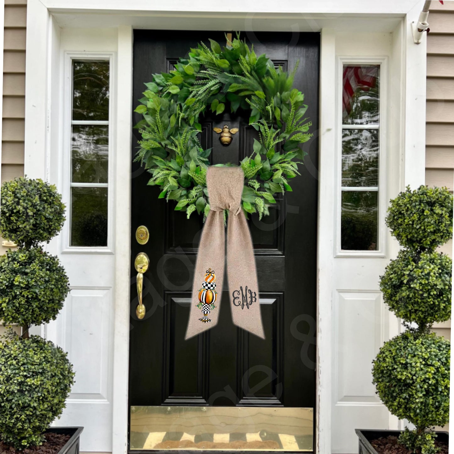 McKenzie Childs Inspired Wreath Sash