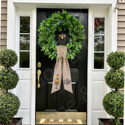 McKenzie Childs Inspired Wreath Sash