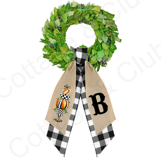 McKenzie Childs Inspired Wreath Sash