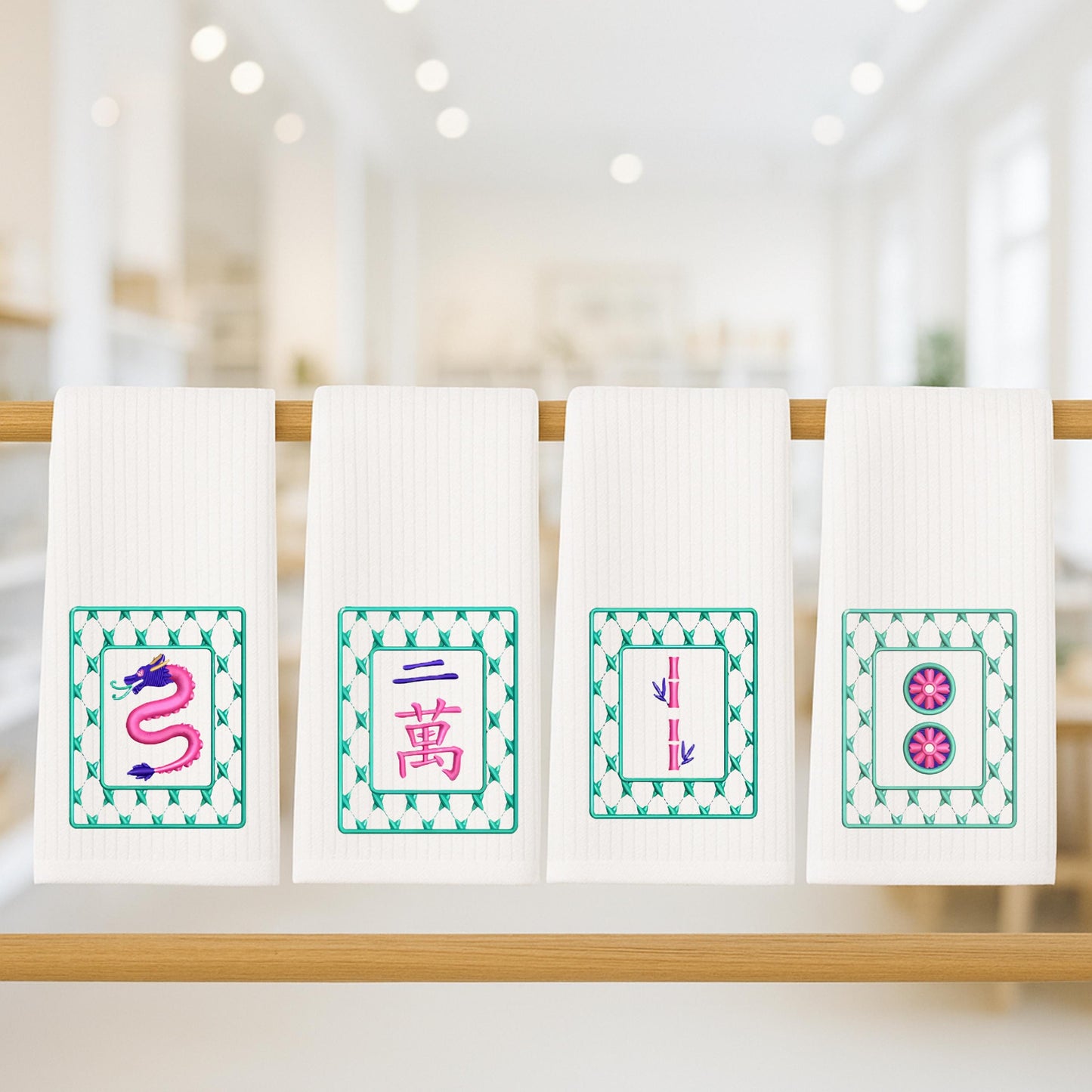 Mahjong Tea Towel Collection