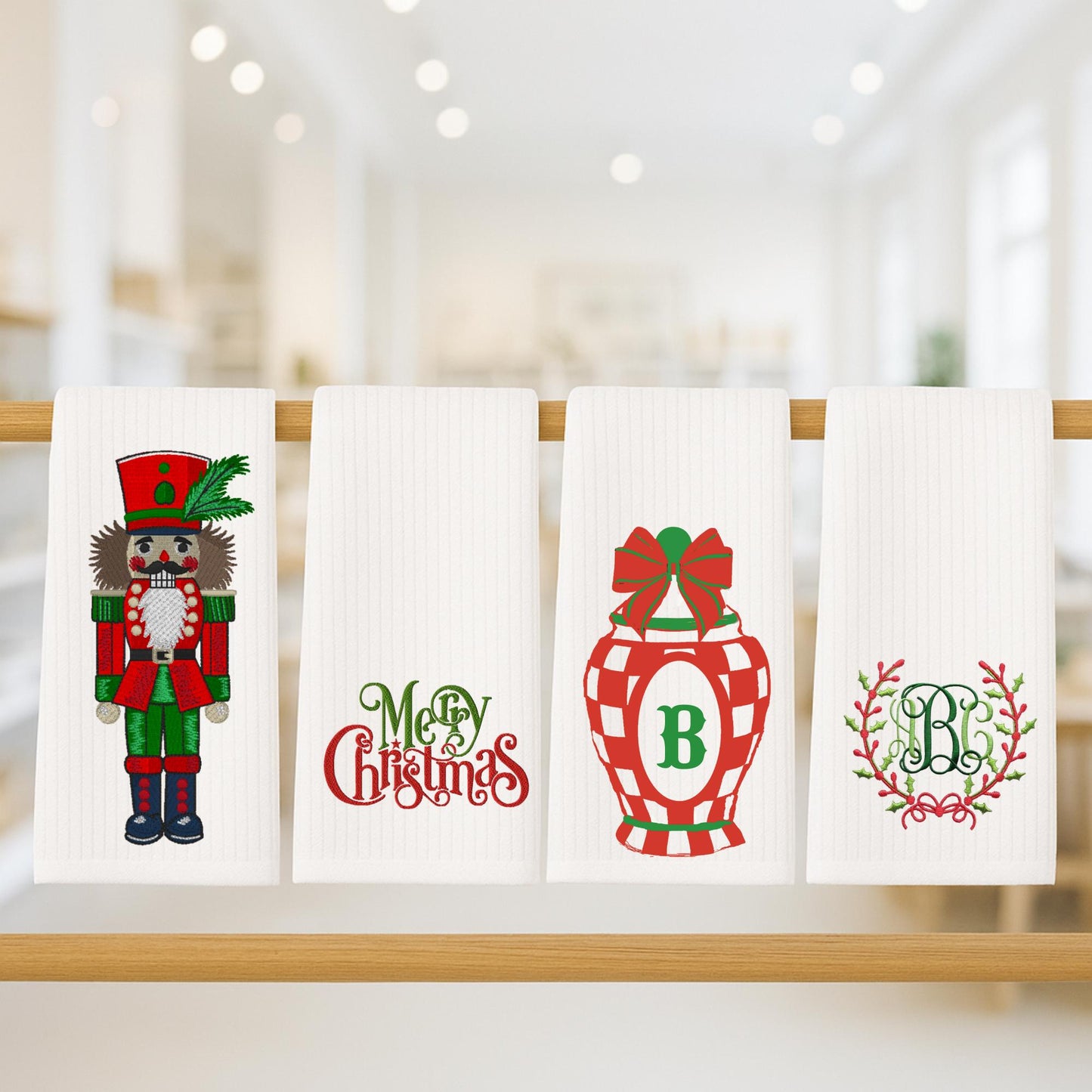 Personalized Christmas Nutcracker Tea Towel