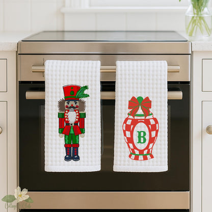 Personalized Christmas Nutcracker Tea Towel