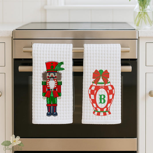 Personalized Christmas Nutcracker Tea Towel