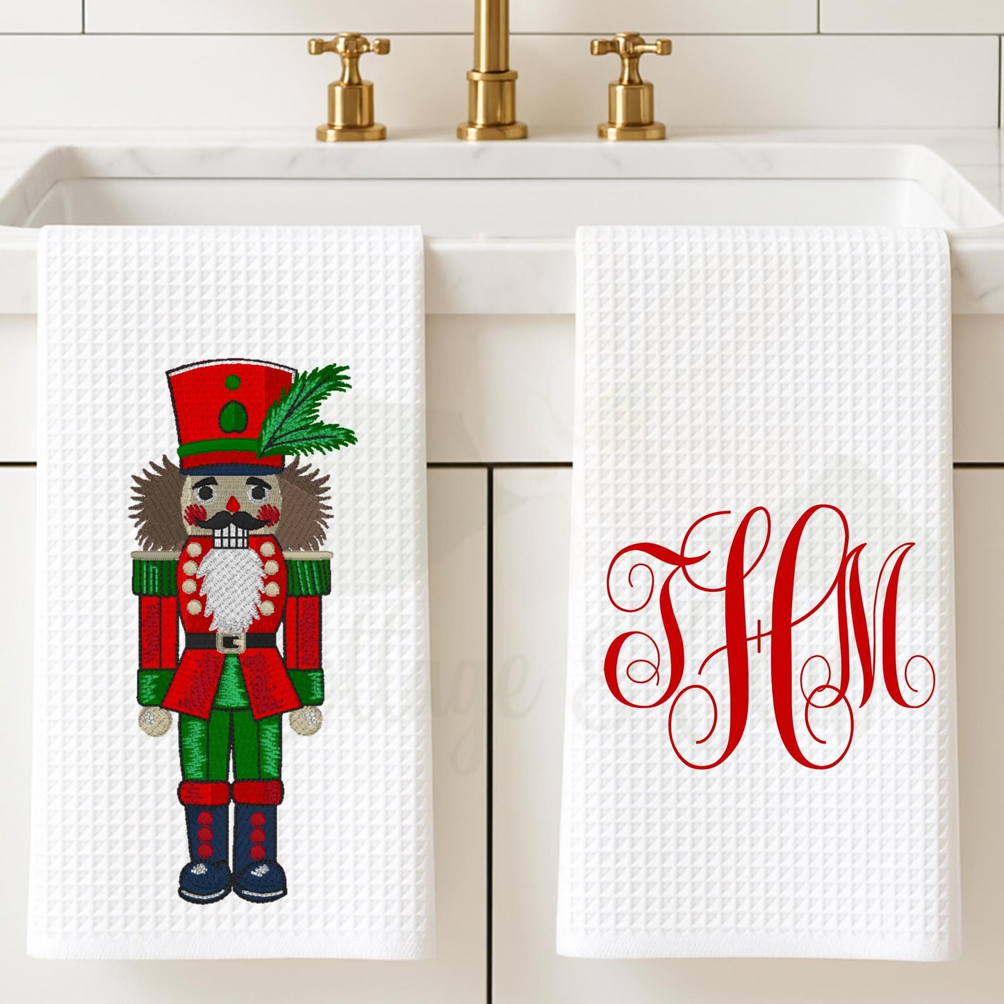 Personalized Christmas Nutcracker Tea Towel
