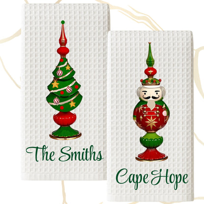 Christmas Topiary Tea Towel