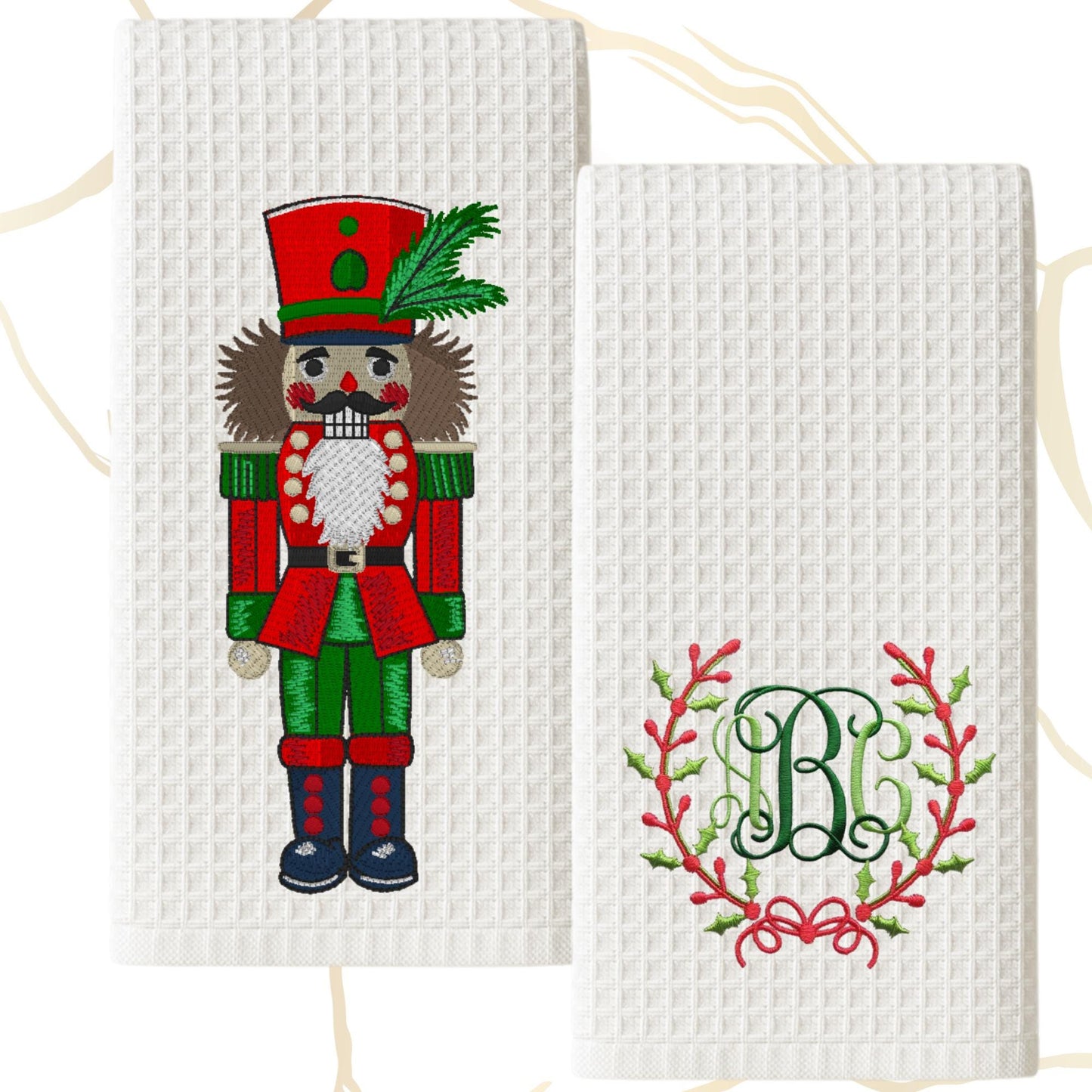 Personalized Christmas Nutcracker Tea Towel