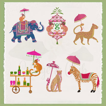 Palm Beach Animal Party Tea Towels