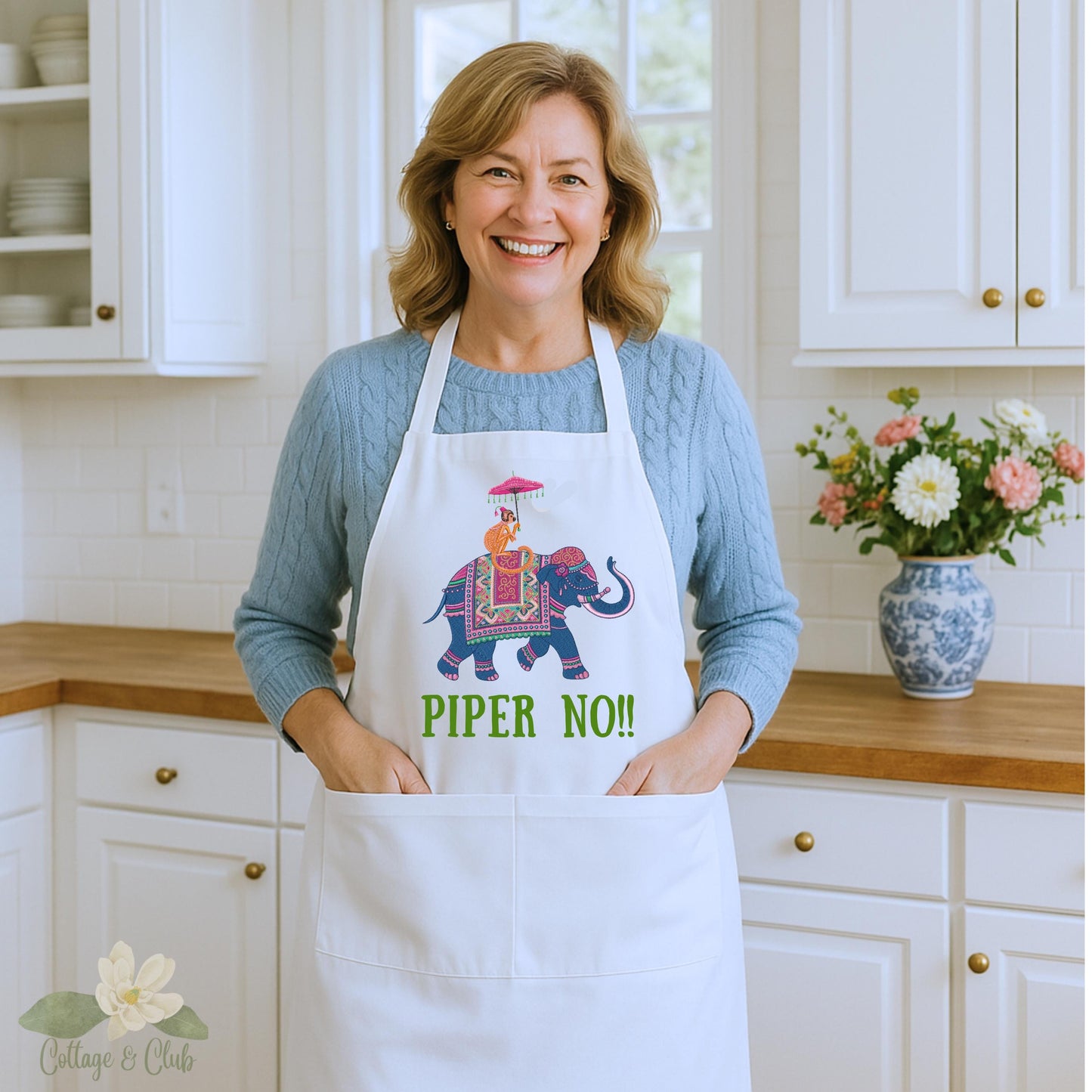 Funny Eastern Themed Lotus Apron