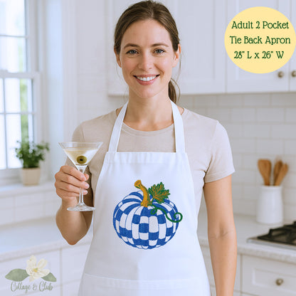 Fall Pumpkin Canvas Apron: Festive Thanksgiving Holiday Cooking Apron