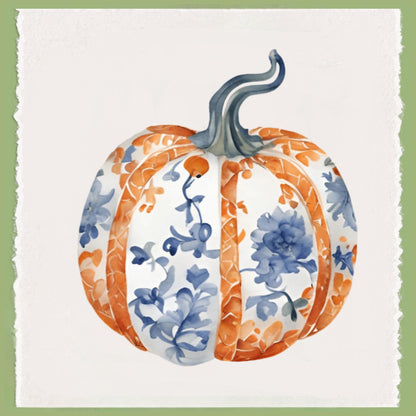 Fall Pheasant & Pumpkin Holiday Tea Towel