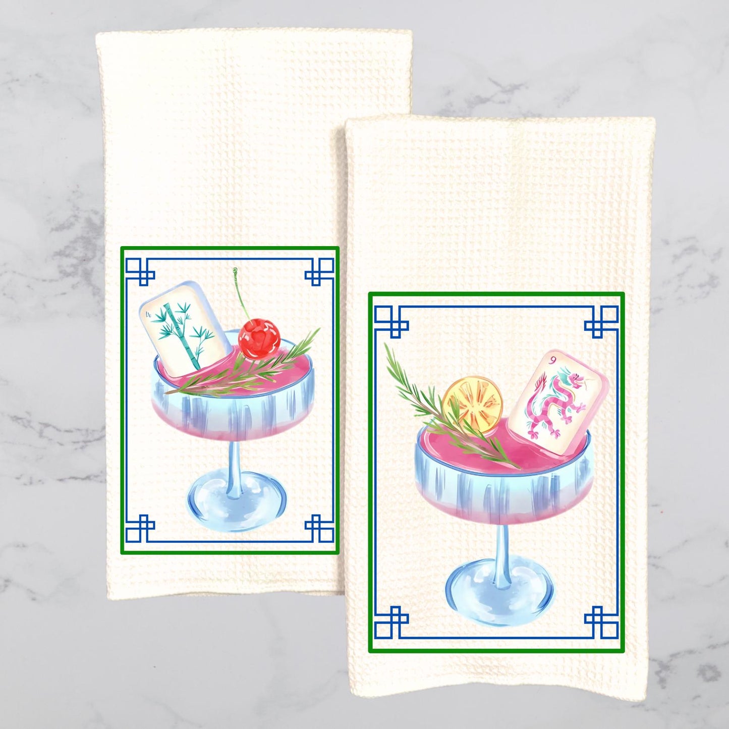 Mahjong Tea Towels