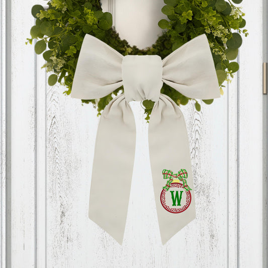 Holiday Wreath Sash