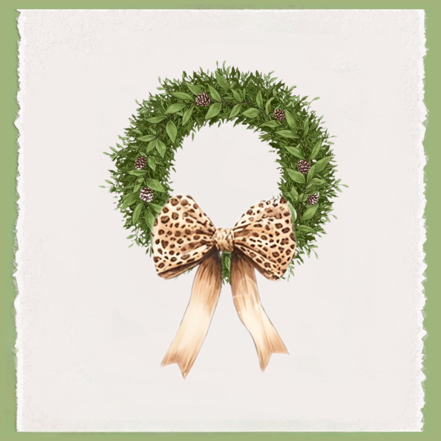 Christmas Cheetah Preppy Pink and Green Tea Towel Collection | Personalized Kitchen Decor | Gift for Her, Hostess, Birthday, Mom