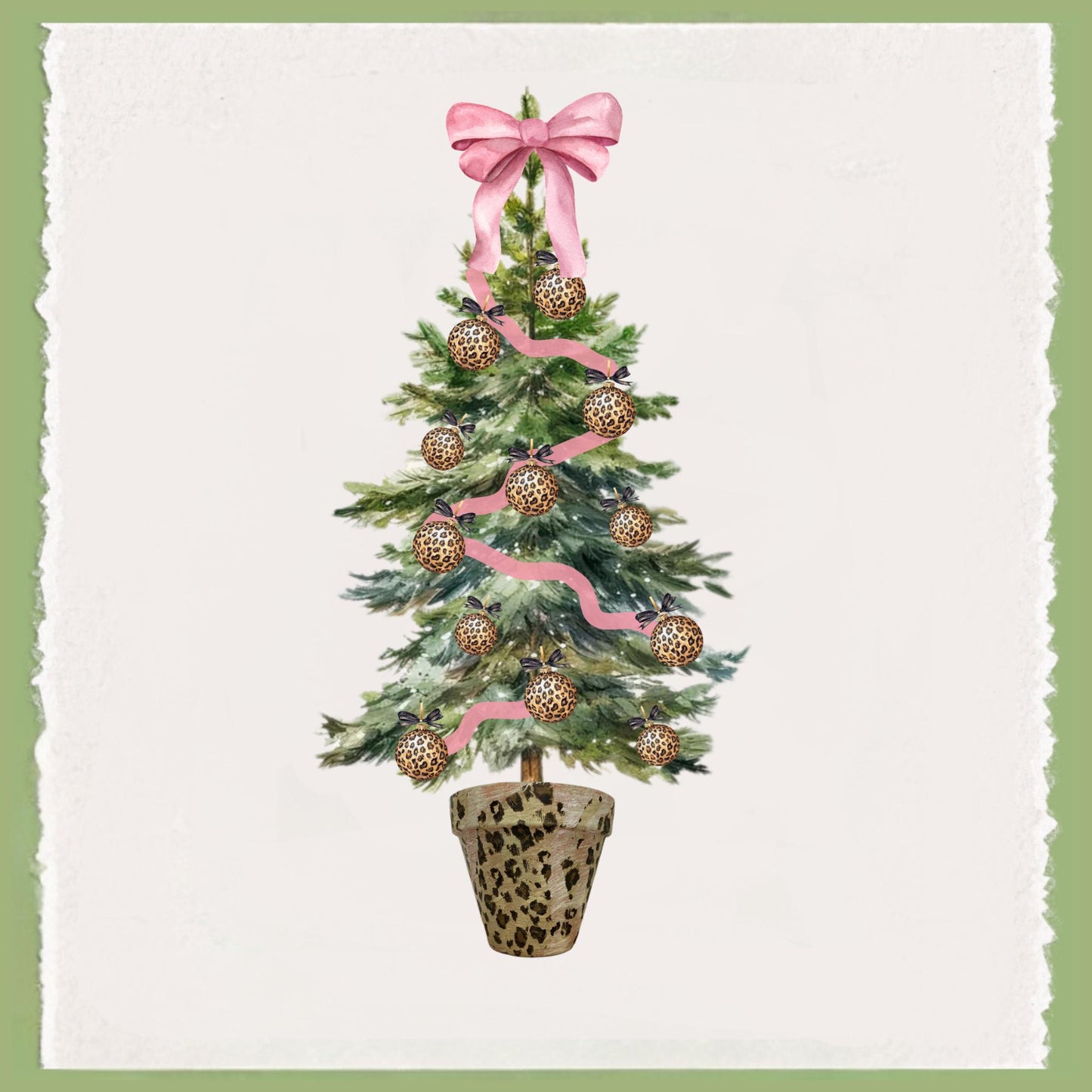 Preppy Pink and Green Christmas Tote Bag - Reusable Shopping Bag - Custom Gift Bag