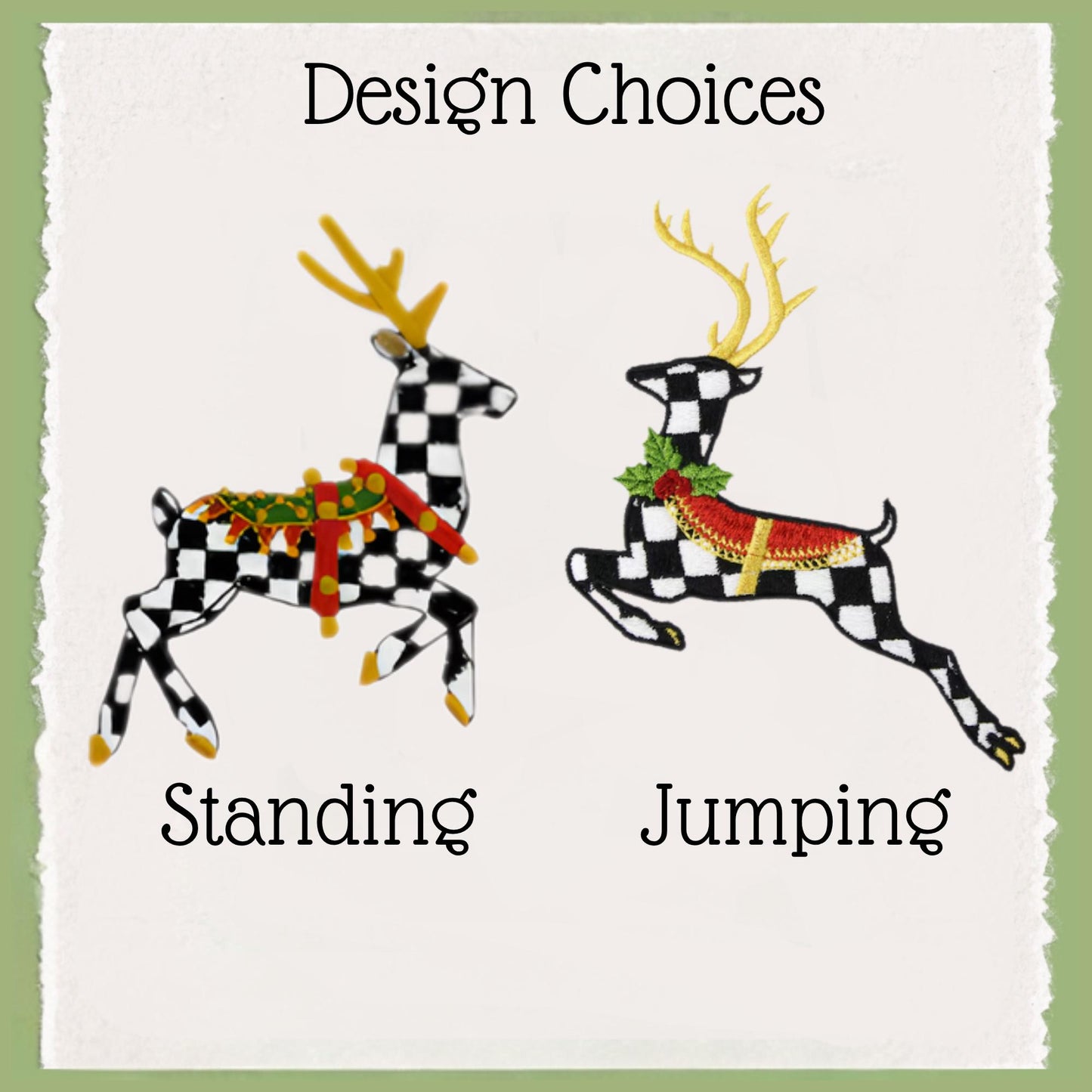 Courtly Check Ceramic Coaster Set, Black and White, Personalized Gift